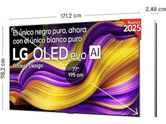 TV OLED 77" - LG OLED77G54LW, OLED 4K, Procesador Inteligente α11 AI Processor 4K Gen2, Smart TV, Rocky Black