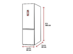 Frigorífico combi - Jocel JC293ID, No Frost, 186 cm, 291 l, Inox