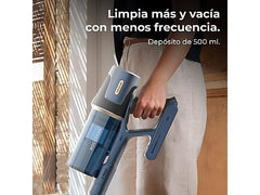 Aspirador escoba - Cecotec Conga Rockstar RS70 Pet Flex, 500 W, 65 min Autonomía, Sin Bolsa, Cepillo para Animales, Negro/Dorado