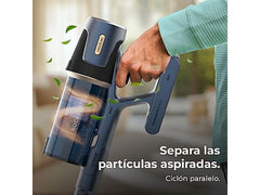 Aspirador escoba - Cecotec Conga Rockstar RS70 Pet Flex, 500 W, 65 min Autonomía, Sin Bolsa, Cepillo para Animales, Negro/Dorado