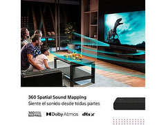 Barra de sonido - Sony HT-A3000, 3.1 Canales, Dolby Atmos, Bluetooth, Wifi, Subwoofer integrado, 250 W, Alexa, Google Home, Negro