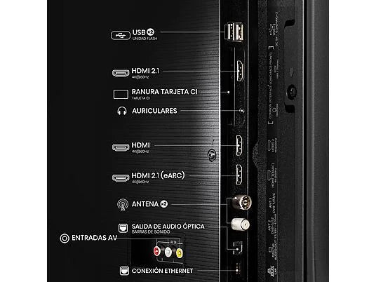 TV LED 43" - Hisense 43A6Q, UHD 4K, Quad Core/MT9603, IA 4K Upscaler, Modo Juego Plus, Control por voz, Negro