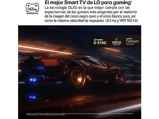 TV OLED 77" - LG OLED77G54LW, OLED 4K, Procesador Inteligente α11 AI Processor 4K Gen2, Smart TV, Rocky Black