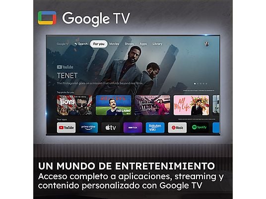 TV QLED 65" - Haier S80 Series H65S80FUX, QLED 4K HDR10, Google TV, Gaming 120Hz, Dolby Audio, Negro