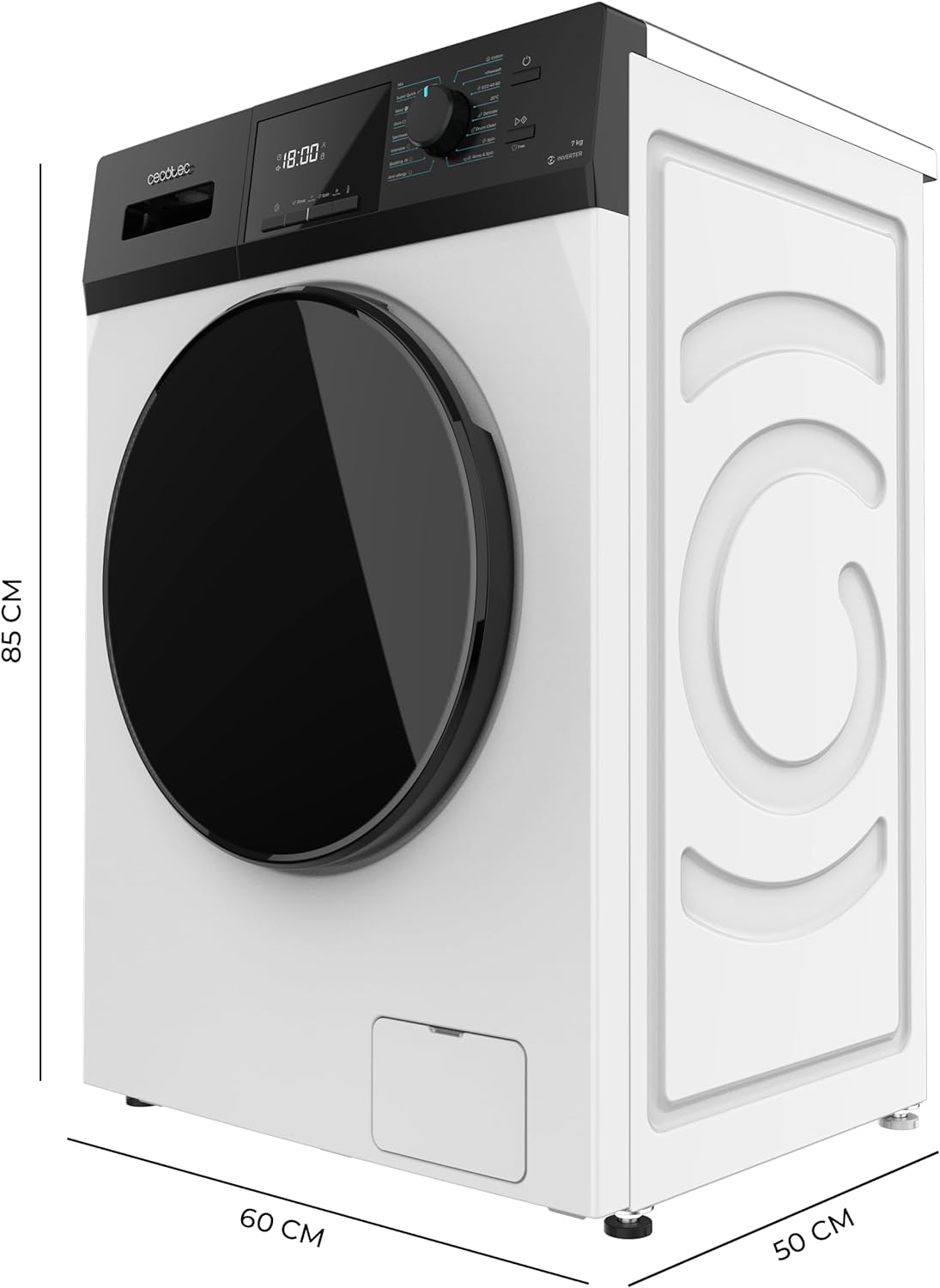 Lavadora Cecotec 02172 Bolero DressCode 7410 7kg 1200rpm a Inverter Bco