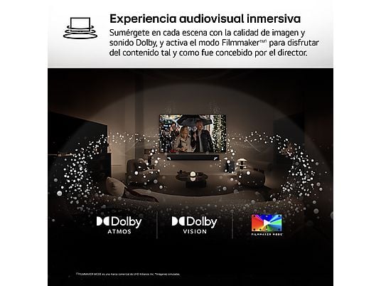 TV OLED 77 - LG OLED77C55LA, OLED 4K, Procesador Inteligente α9 AI Processor 4K Gen8, Smart TV, DVB-T2 (H.265), Negro