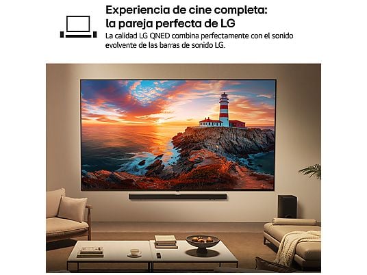 TV QNED 55 - LG 55QNED81A6A, UHD 4K, Procesador Inteligente α7 AI Processor 4K Gen8, Smart TV, DVB-T2 (H.265), Negro