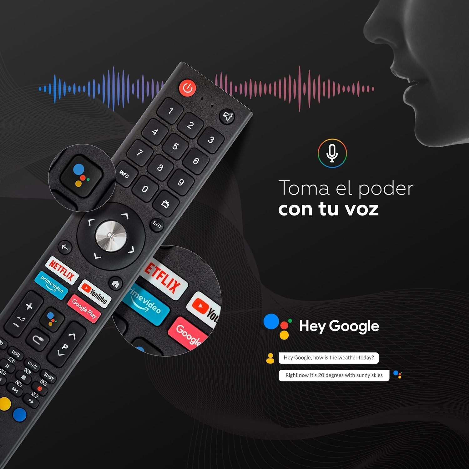 Smart TV 50 pulgadas Qled 4K, Televisor Hey Google Td Systems PRIME50C19GLQ