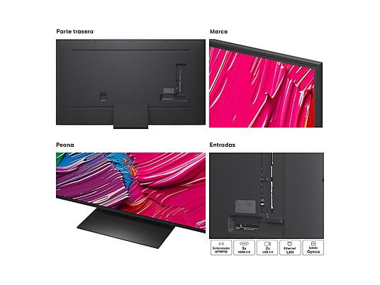 TV QNED 75 - LG 75QNED81A6A, UHD 4K, Procesador Inteligente α7 AI Processor 4K Gen8, Smart TV, DVB-T2 (H.265), Negro