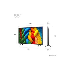 LG NanoCell 55NANO80A6B 4K Ultra HD 55 Smart TV Direct-LED HDR WiFi Bluetooth