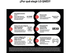 TV QNED 55 - LG 55QNED82A6B, UHD 4K, Procesador Inteligente α7 AI Processor 4K Gen8, Smart TV, DVB-T2 (H.265), Ashed Blue