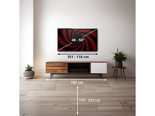 TV OLED 48 - LG OLED48C55LA, OLED 4K, Procesador Inteligente α9 AI Processor 4K Gen8, Smart TV, DVB-T2 (H.265), Negro