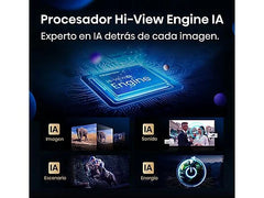 TV Mini LED 75 - Hisense 75E8Q, UHD 4K, 144 Hz, Hi-View Engine, Escalador HDR IA, Subwoofer integrado, Negro