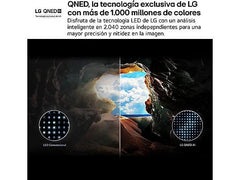 TV QNED 55 - LG 55QNED82A6B, UHD 4K, Procesador Inteligente α7 AI Processor 4K Gen8, Smart TV, DVB-T2 (H.265), Ashed Blue