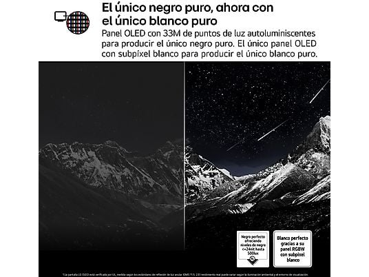 TV OLED 65 - LG OLED65G54LW, OLED 4K, Procesador Inteligente α11 AI Processor 4K Gen2, Smart TV, Rocky Black