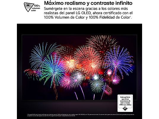 TV OLED 48 - LG OLED48C55LA, OLED 4K, Procesador Inteligente α9 AI Processor 4K Gen8, Smart TV, DVB-T2 (H.265), Negro
