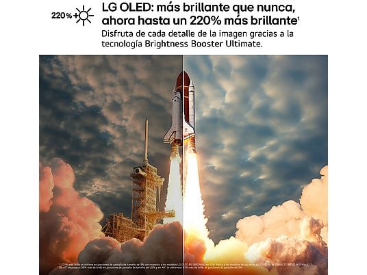 TV OLED 97 - LG OLED97G54LW, OLED 4K, Procesador Inteligente α11 AI Processor 4K Gen2, Smart TV, Gallery Design, Rocky Black