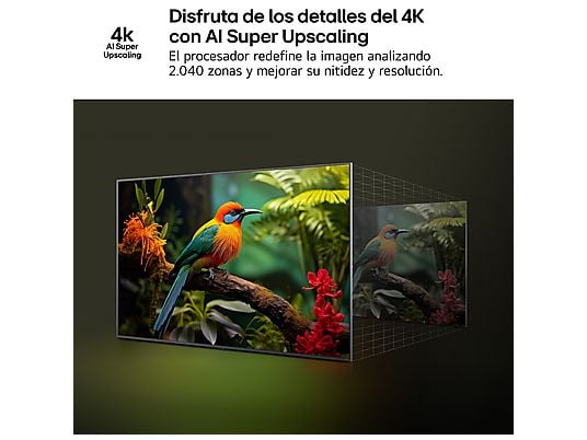TV QNED 55 - LG 55QNED81A6A, UHD 4K, Procesador Inteligente α7 AI Processor 4K Gen8, Smart TV, DVB-T2 (H.265), Negro