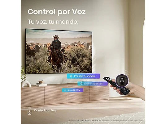 TV LED 65" - Hisense 65A6Q, UHD 4K, Quad Core/MT9603, IA 4K Upscaler, Modo Juego Plus, Control por voz, Negro