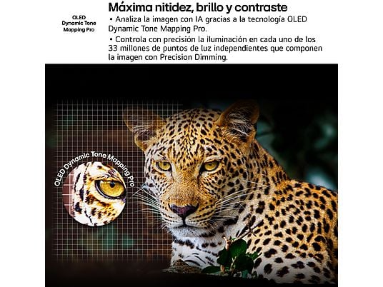 TV OLED 65 - LG OLED65G54LW, OLED 4K, Procesador Inteligente α11 AI Processor 4K Gen2, Smart TV, Rocky Black