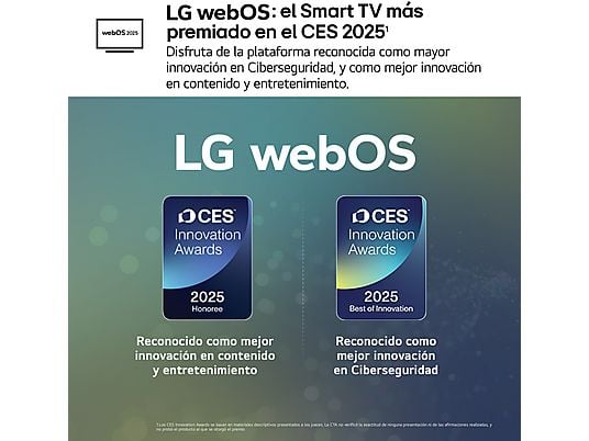 TV OLED 48 - LG OLED48C55LA, OLED 4K, Procesador Inteligente α9 AI Processor 4K Gen8, Smart TV, DVB-T2 (H.265), Negro