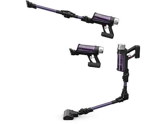 Aspirador escoba - Rowenta RH2039WO X-Force Flex 9.60 Allergy, 200 W, 0.4 L, 45 min, Tecnol. Ciclónica, 3 modos, Multisuperficie, Ultraligera, Púrpura