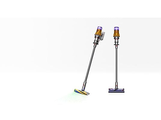 Aspirador escoba - Dyson V12 Detect™ Slim Absolute, Potencia succión 150 AW, Inteligente y Ligero, 60 min, Pantalla LCD, Tecnología Láser