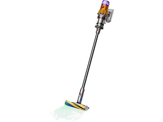 Aspirador escoba - Dyson V12 Detect™ Slim Absolute, Potencia succión 150 AW, Inteligente y Ligero, 60 min, Pantalla LCD, Tecnología Láser