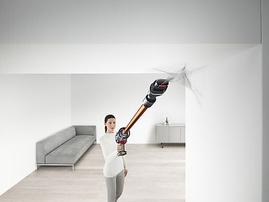 Aspirador escoba - Dyson Cyclone V10™ Absolute, Potencia succión 150 AW, Sin cable, Tecnología ciclónica, 60 min, Níquel