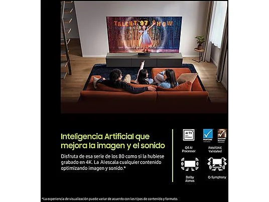 TV QLED 50 - Samsung TQ50Q7FAAUXXC, UHD 4K, Q4 AI Processor, Smart TV, Negro