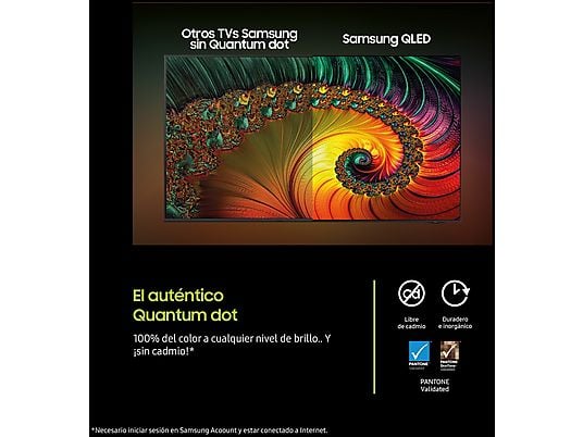 TV QLED 50 - Samsung TQ50Q7FAAUXXC, UHD 4K, Q4 AI Processor, Smart TV, Negro