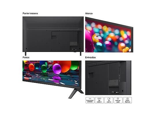 TV LED 50 - LG 50UA75006LA, UHD 4K, Procesador Inteligente α7 AI Processor 4K Gen8, Smart TV, DVB-T2 (H.265), Charcoal Black