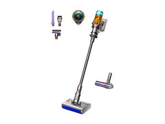 Aspirador escoba - Dyson V12s Detect™ Slim Submarine, Friegasuelos, Potencia succión 140 AW, Autonomía 60 min, Accesorios incluídos, Níquel