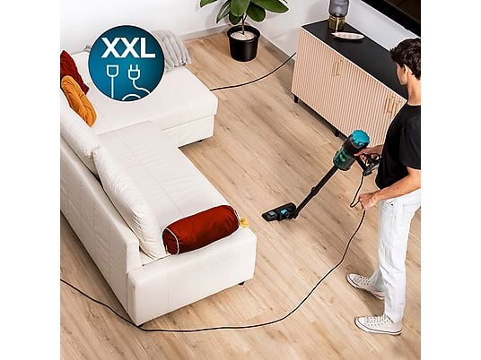 Aspirador escoba - Cecotec Conga PopStar 600 Vital, Con cable, Ciclónico, Sin bolsa, 600 W, 18 kPa, Radio acción 6 m, 500 ml, Negro