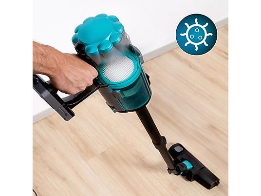 Aspirador escoba - Cecotec Conga PopStar 600 Vital, Con cable, Ciclónico, Sin bolsa, 600 W, 18 kPa, Radio acción 6 m, 500 ml, Negro