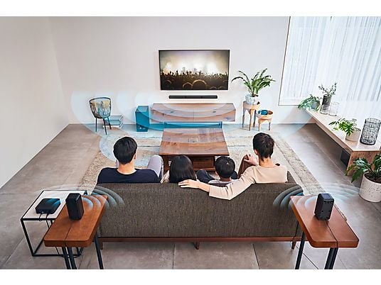 Barra de sonido - Sony HTS40R.CEL, Surround 5.1, Subwoofer, Altavoces traseros inalámbricos, HDMI, Bluetooth, 600 W, Negro