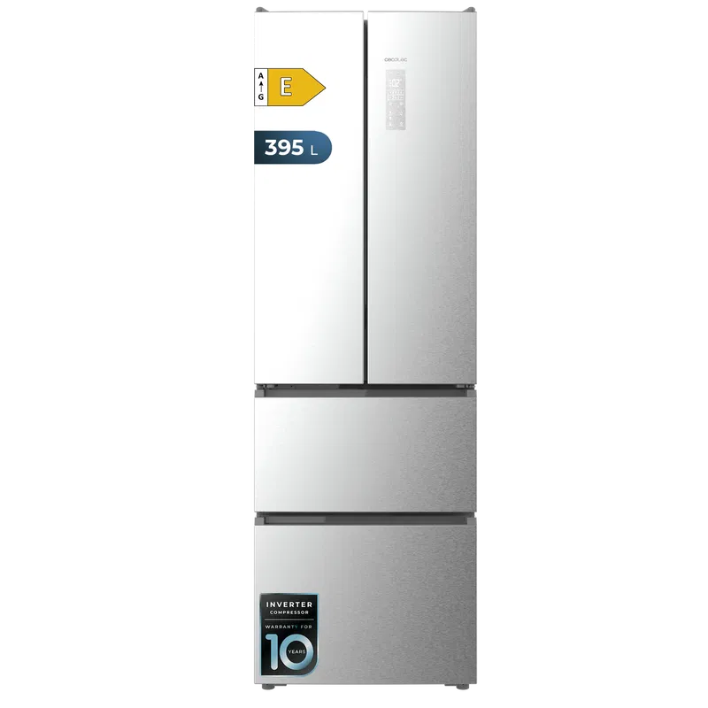 Cecotec French Door Fridge 395L Stainless Steel - No Frost Inverter